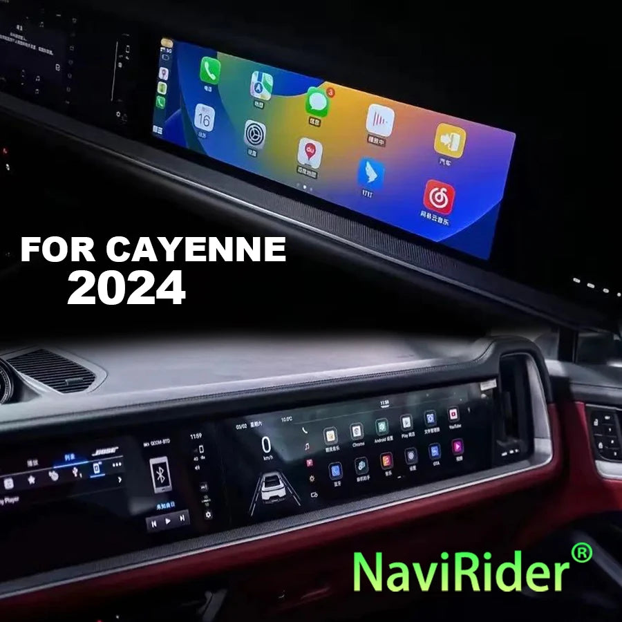 For Porsche Cayenne 2024 Car Co-pilot Entertainment System Stereo Multimedia Video Player