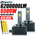 5500W D3S D1S LED Headlights Bulbs Canbus 6200000LM Car Light 6500K D2R D2S D4R D4S D8 Tur
