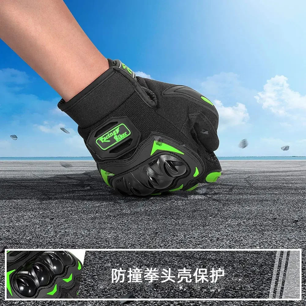 Motorcycle Gloves Guante Waterproof Touch Screen Full Finger Gloves Protective Anti-fall Guantes - Automotive LED Light