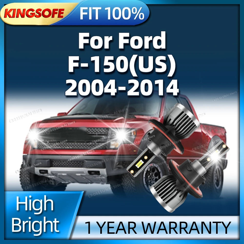 LED Headlight 180W H13 CSP Turbo Car Light 12V 6000k Anti-Glare For Ford F-150(US) 2004-20