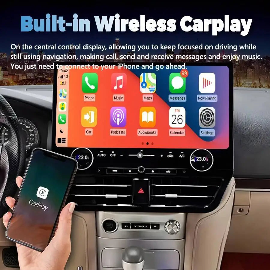 Car Multimedia Player Stereo GPS Navigation 19.8" Carplay For Toyota Land Cruiser LC200 LC | AUTOKITSHOP