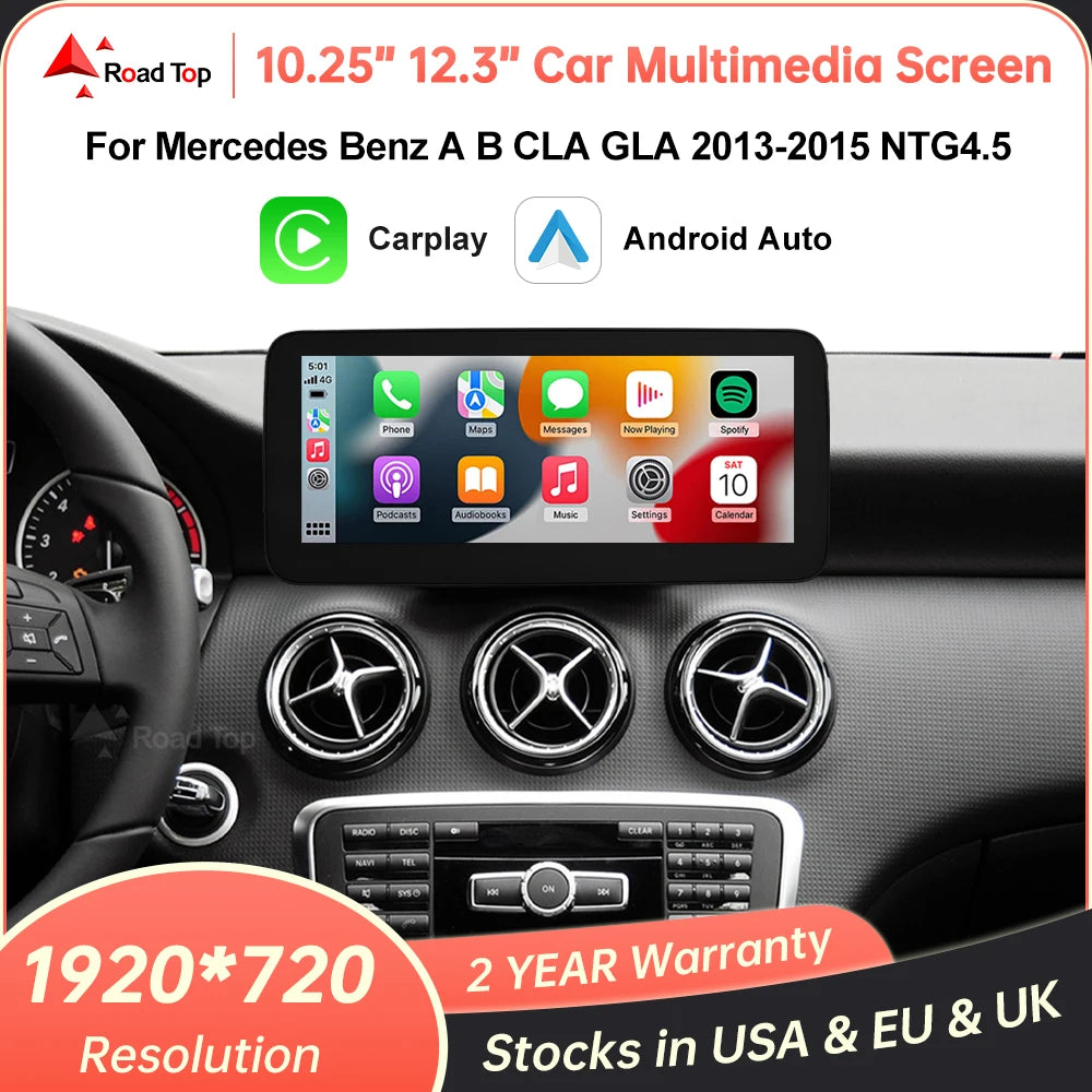 RoadTop Wireless CarPlay Android Auto Car Multimedia Linux Touch Screen for Mercedes Benz  | AUTOKITSHOP