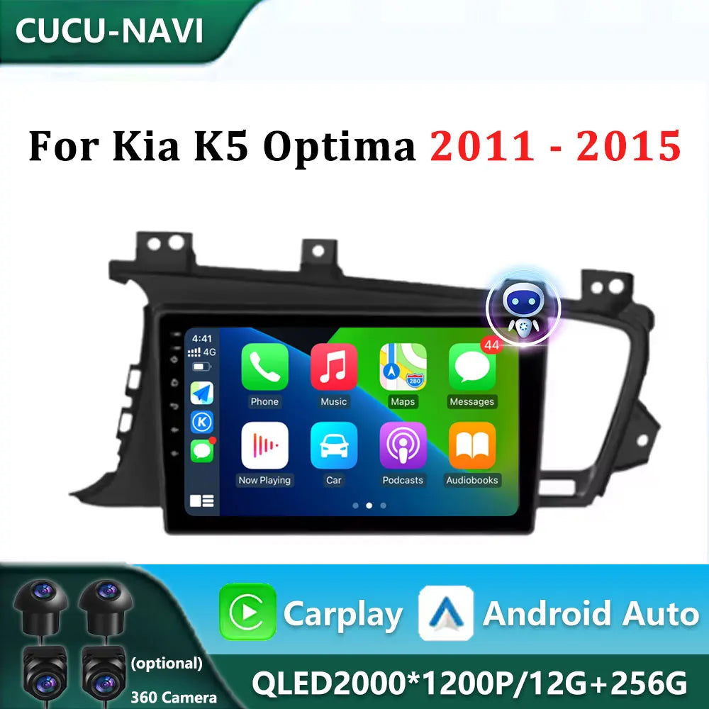 9 Inch For Kia K5 Optima 2011-2015 Car Radio Stereo Multimedia Android 16 HD Touch Screen  | AUTOKITSHOP