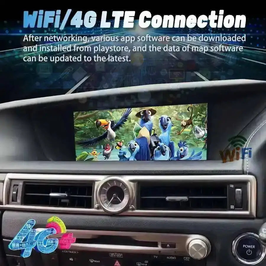 Multimedia Video Player CarPlay Screen For Lexus GS GS200 GS250 GS300 GS350 GS450 2012-202
