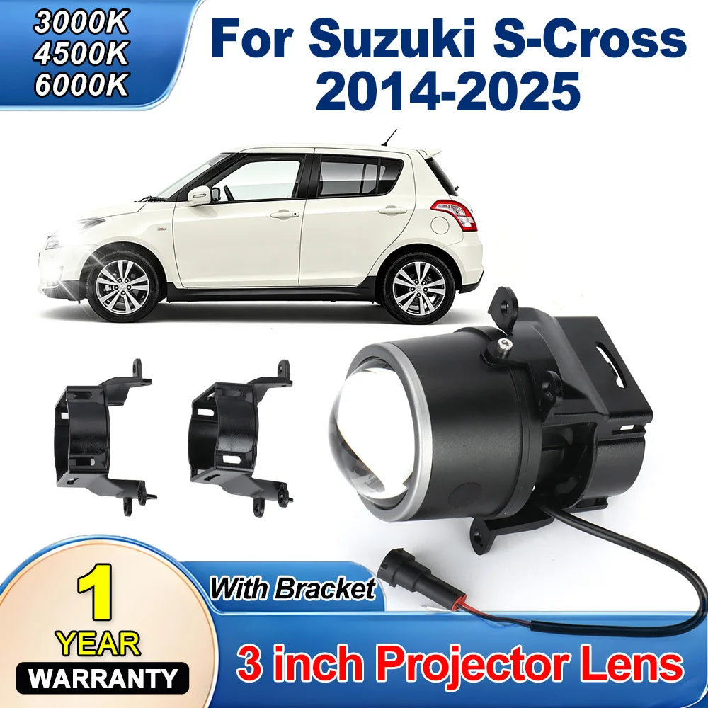 3.0 Inch Bi-LED Lenses Fog Light Projector 6000K For Suzuki S-Cross 2014 2015 2016 2017 20