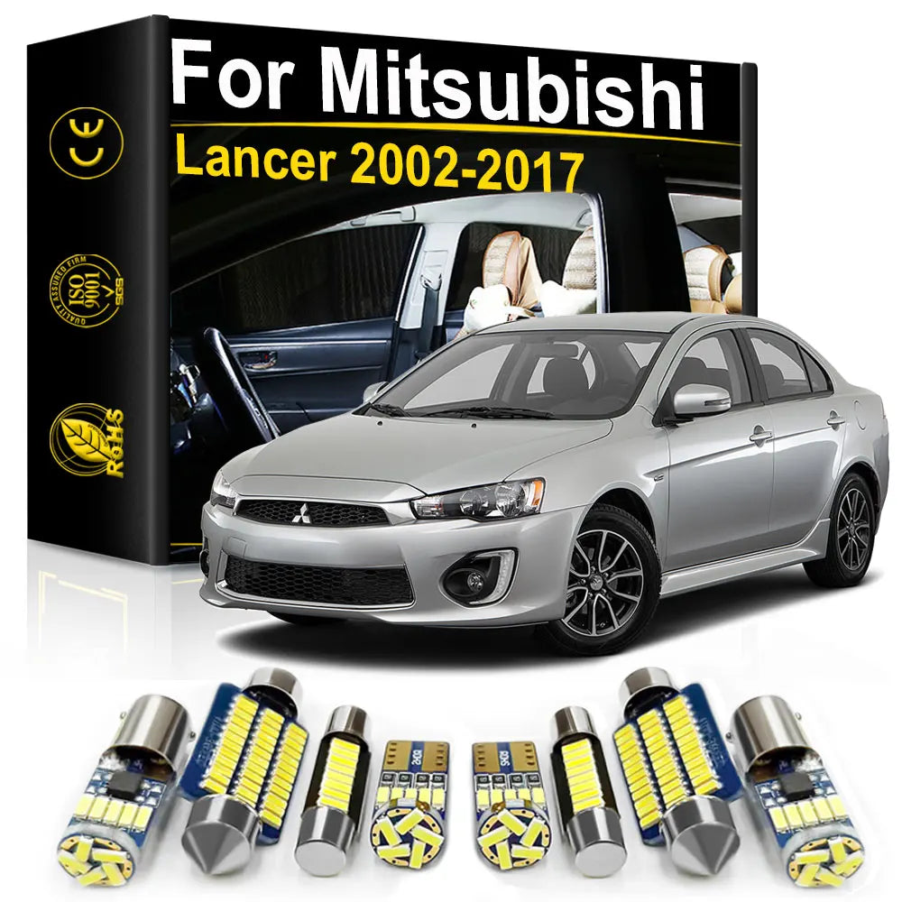 LED Interior Light Kit for Mitsubishi Lancer 7 8 9 10 EVO 2011-2017 - Canbus Dome Map Door Trunk Bulbs | AUTOKITSHOP