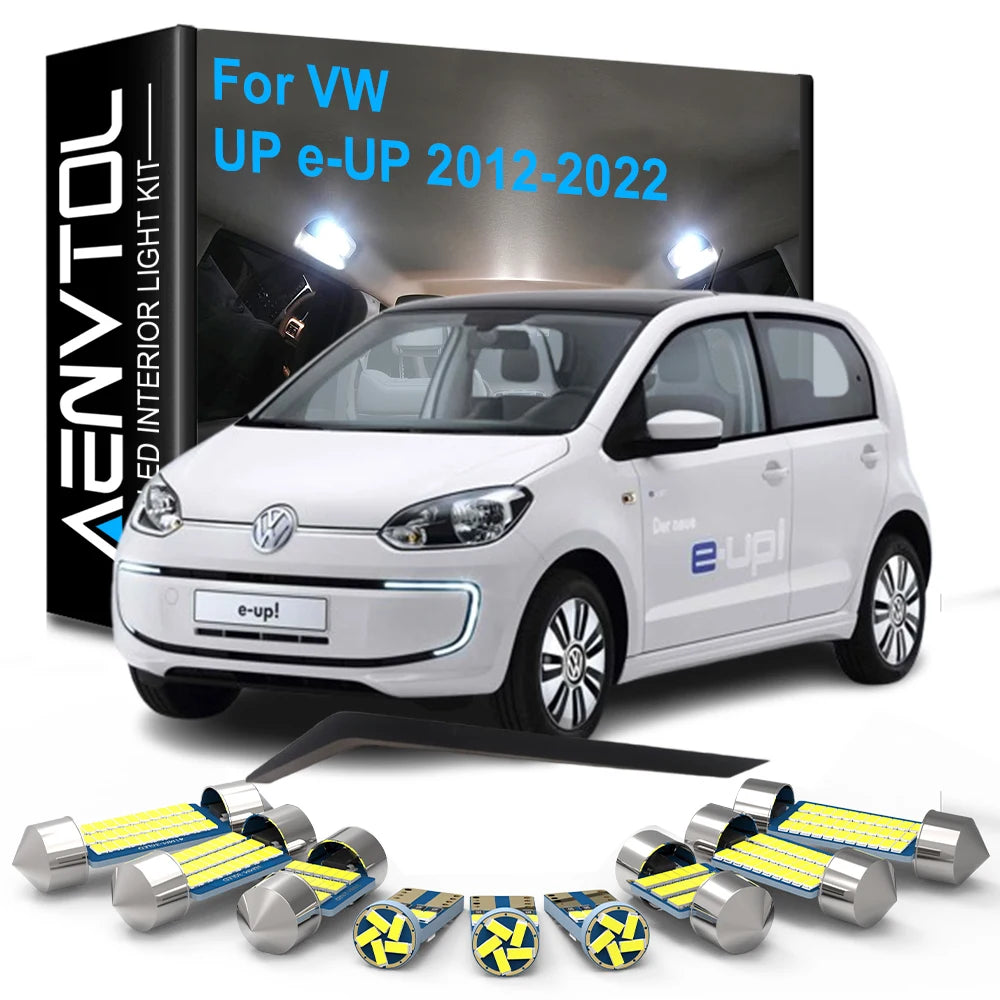 6-Piece LED Interior Light Kit for VW UP e-UP Volkswagen e up 2012-2016 - Canbus Dome Map Door Trunk Bulbs | AUTOKITSHOP