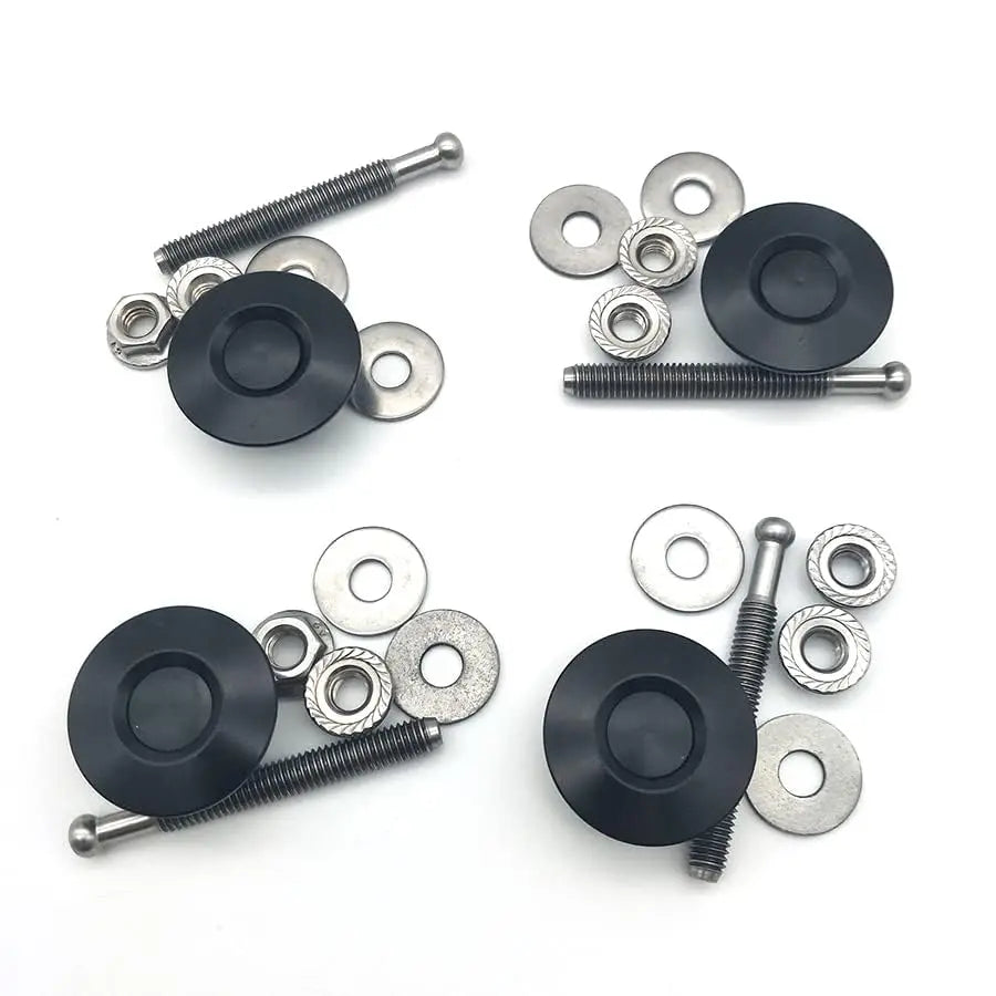 4x Car Push Button Quick Release Hood Bonnet Pin Lock Clip Bumper Latch Kit 30mm