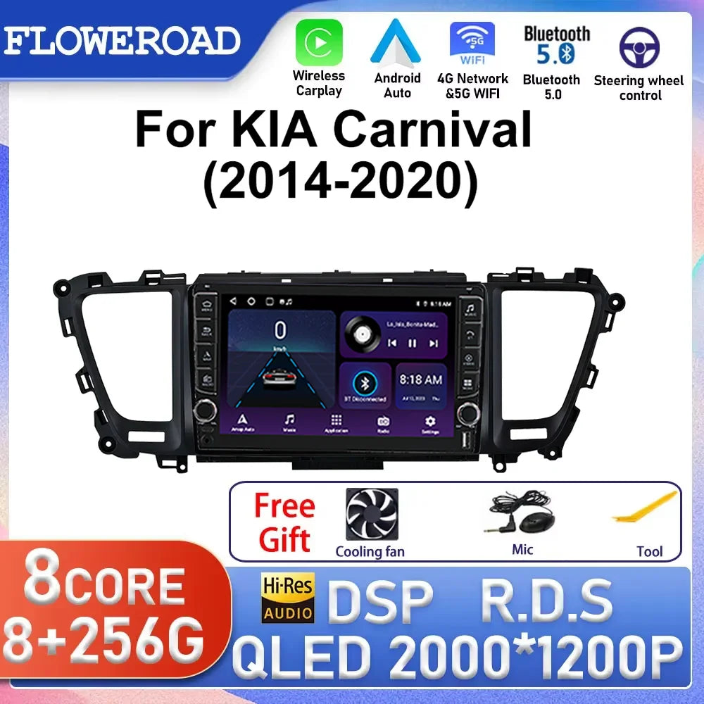 Android15 Carplay Auto For Kia Carnival YP Sedona 2014 2015 2017 2018 -2020 Multimedia Car | AUTOKITSHOP