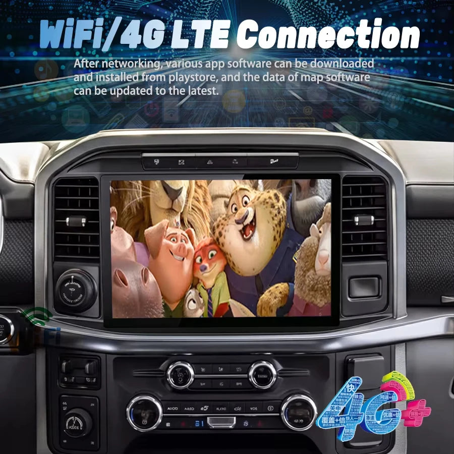 S New Andorid Screen For Ford F150 2015-2025 Car Radio GPS Navigation Stereo Head Unit Mul | AUTOKITSHOP