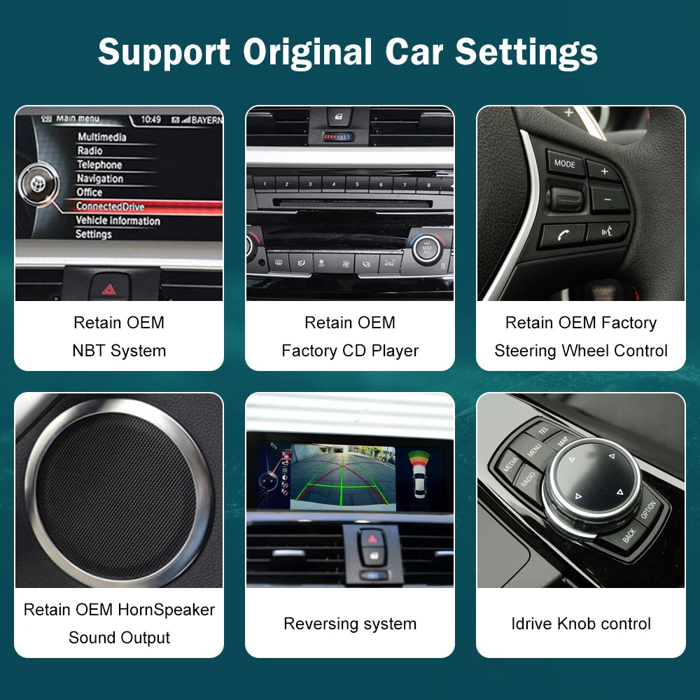 RoadTop 10.25 12.3 Inch Wireless CarPlay Multimedia Screen For BMW Series 1 2 3 4 F20 F21