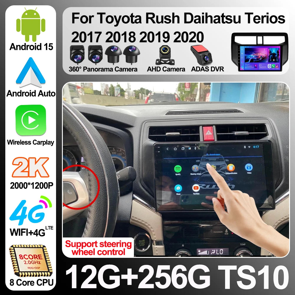 Android 16 For Toyota Rush Daihatsu Terios 2017 2018 2019 2020 Carplay Car Radio Video Ste | AUTOKITSHOP