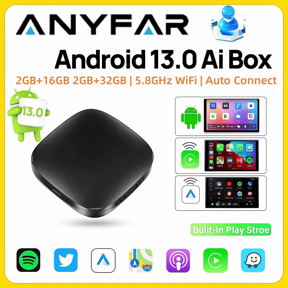 Carplay AI Box Android 13 Wireless Android Auto For Youtube Netflix Toyota Mazda Hyundai H | AUTOKITSHOP