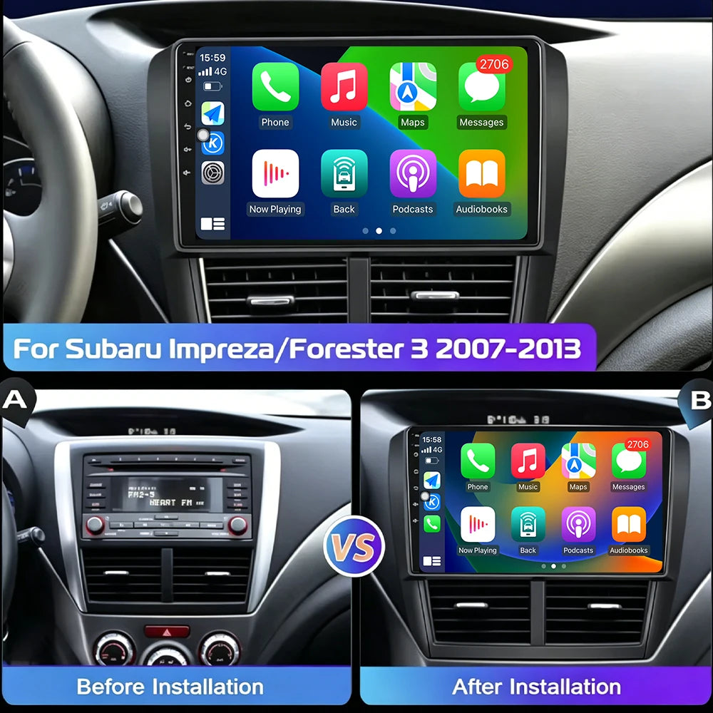 9 inch Android 16 Car Multimedia Video Player For Subaru Forester 3 SH 2007-2013 Wireless