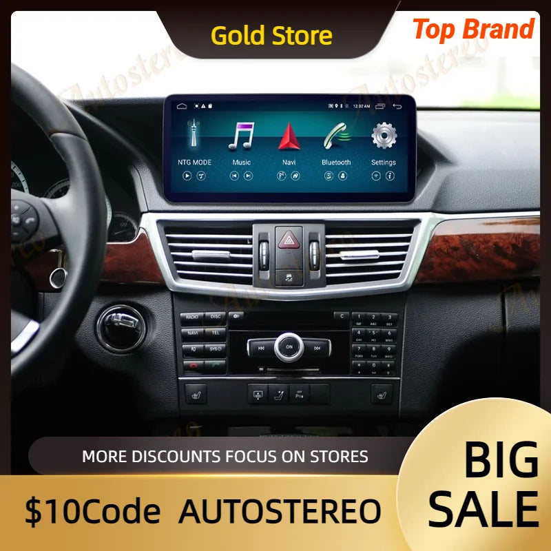 2400*900 Qualcomm 668 Carplay Android 13 For Mercedes Benz E Class W212 2009-2016 Car GPS