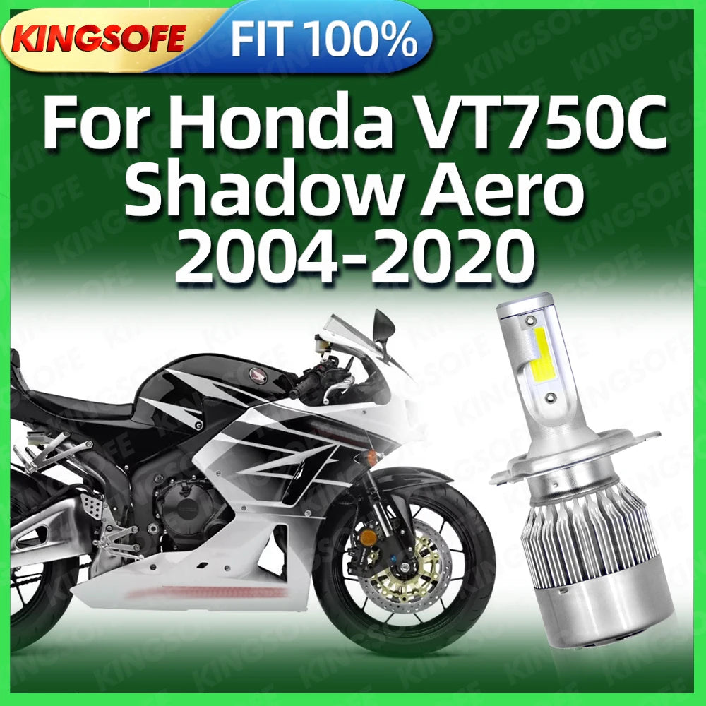 Motorcycle 35W H4 10000lm LED Bulb Headlight For Honda VT750C Shadow Aero 2004 2005 2006 2