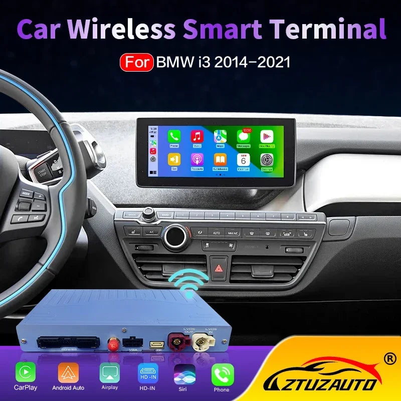 Wireless CarPlay for BMW i3 I01 NBT/EVO System 2013-2020, with Android Auto Mirror Link Ai