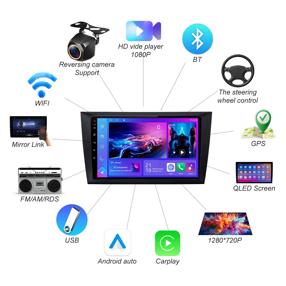 Android 16 Carplay Android Auto Carradio For Vw Volkswagen Golf 6 2008-2016 Multimedia Ste | AUTOKITSHOP