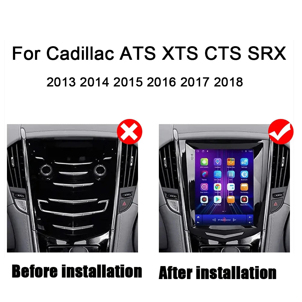 360 Camera Car Radio Multimedia Player GPS Navigation For Cadillac ATS XTS CTS SRX 2013 -