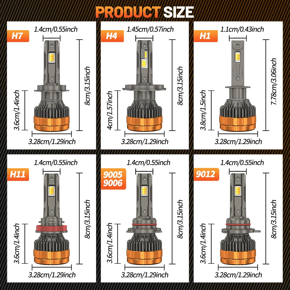 8800W H7 LED Car Headlight Bulb Canbus No Error H1 LED H11 9005 9006 9012 HB3 HB4 H4 Car H