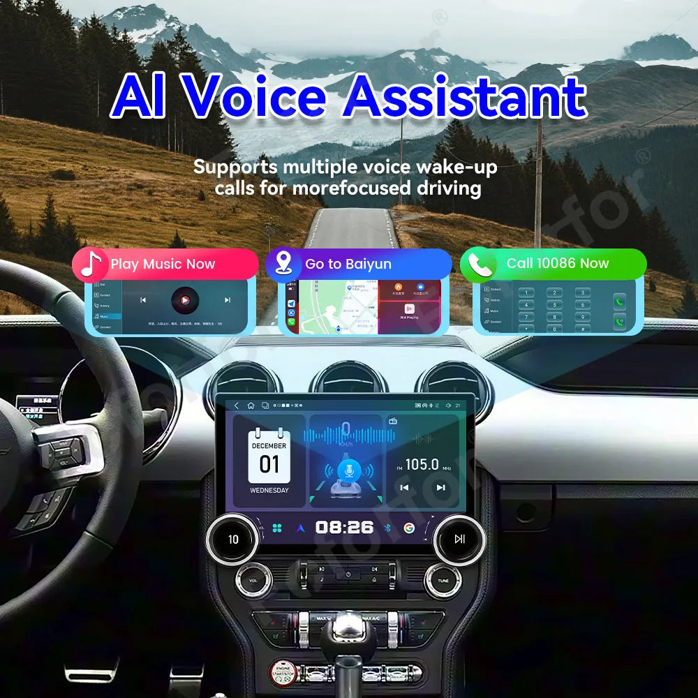Premium Smart HD Large Touch Screen Android 15 11.5 Inch Wireless CarPlay GPS Navi Multime
