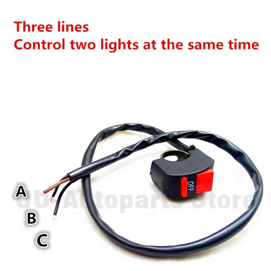 Universal 2 x U1 Lens LED 10W Motorcycle Headlight Driving Fog Lamp Waterproof Night Work