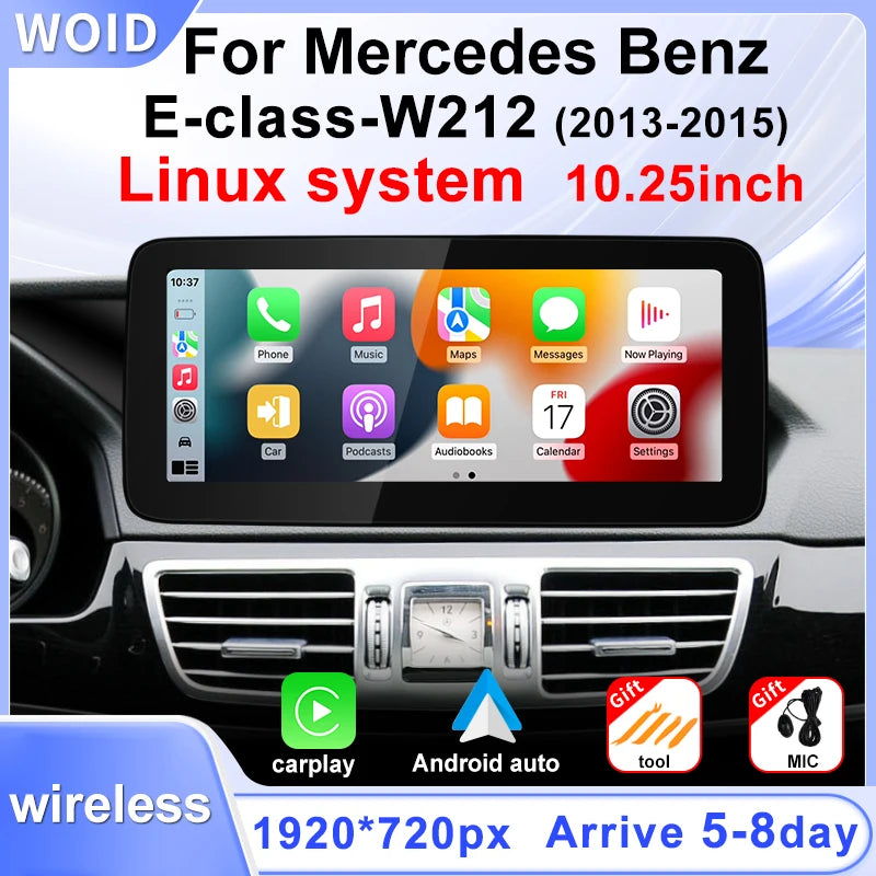 12.3'' Touch Screen Display Stereo For Mercedes Benz E260/300 Class W212 Car Multimedia Pl