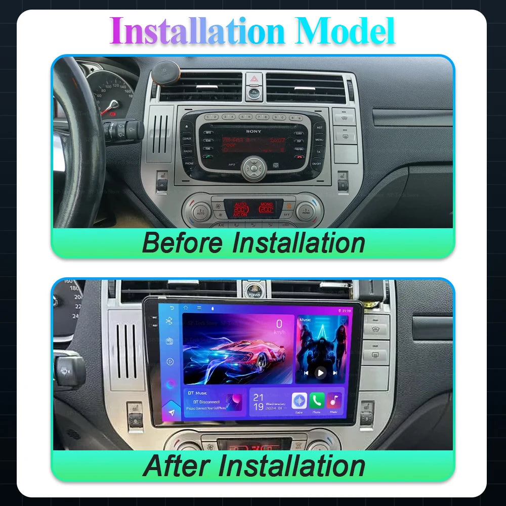 Android 16 For Ford Kuga Mk1 2008-2012 Car Radio Carplay Auto 5g Wifi Stereo Head Unit Vid | AUTOKITSHOP