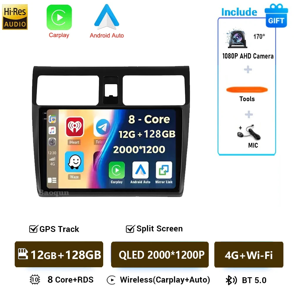 Android 16 For Suzuki Swift 3 2003 - 2010 Car Radio Multimedia Player Carplay and Android