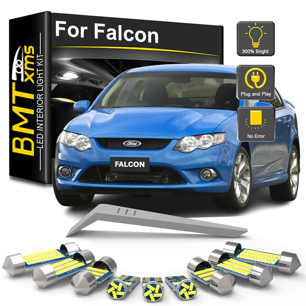 LED Interior Light Kit for Ford Falcon FG G6E FGX AU BA BF XR6 XR8 2000-2010 - Canbus Dome Map Door Trunk Bulbs | AUT...