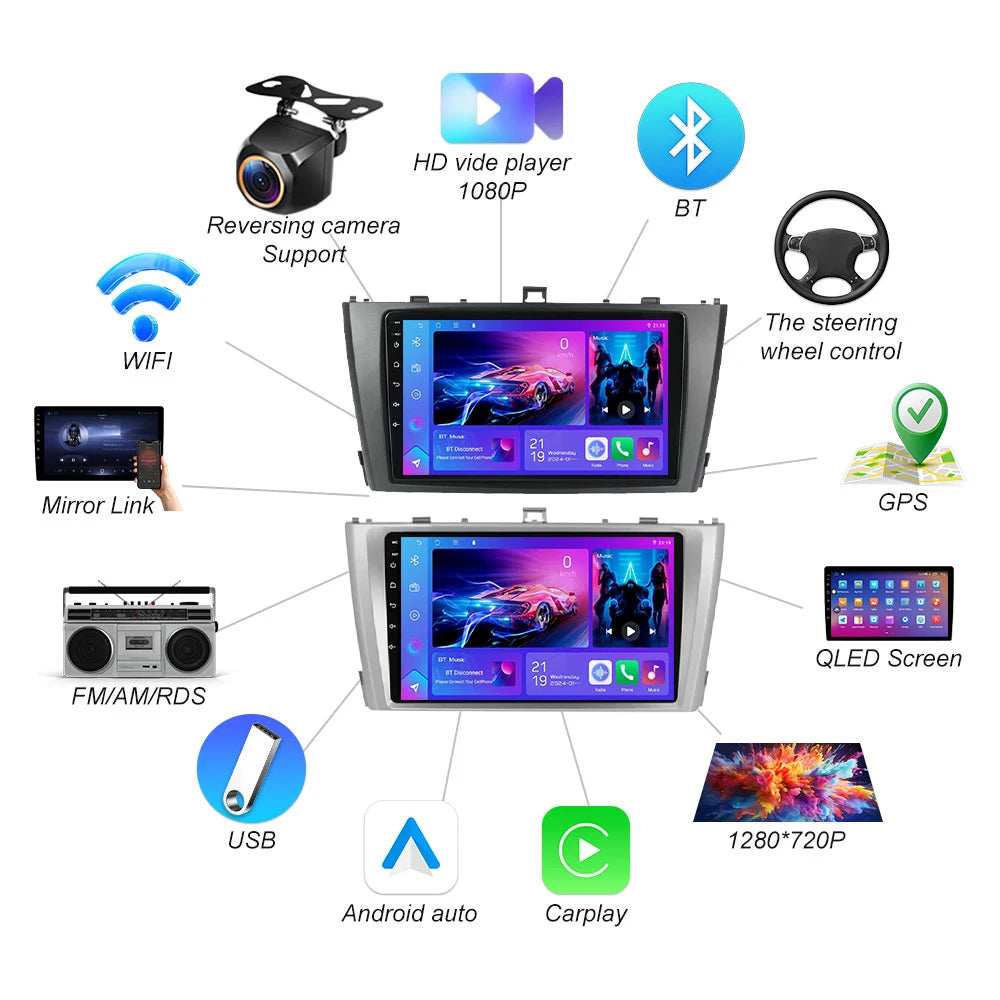 Android 16 Car Radio For Toyota Avensis T27 2009-2015 Navigation Gps Multimedia Player Ste | AUTOKITSHOP