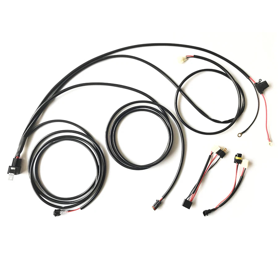 12V Single Car LED Light Bar Wiring Loom Harness Plug & Play Quick Installation