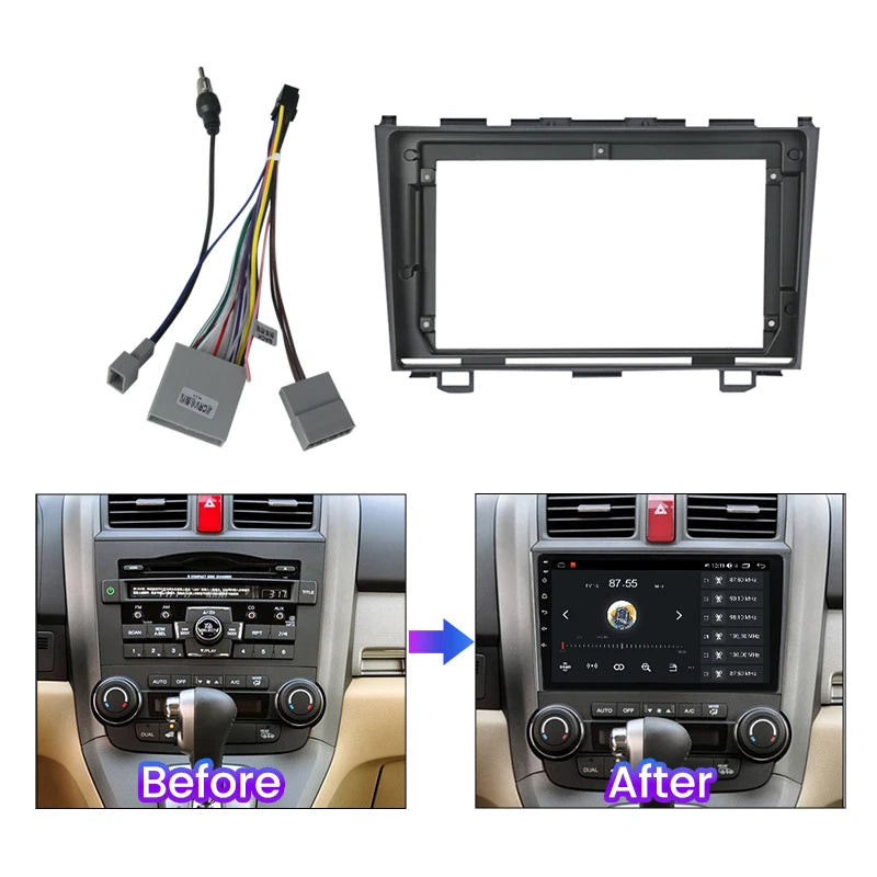 Car Stereo Radio Fascia for Honda CR-V CRV 2006 2007 2008 2010 2011 2012 GPS Navigation Fr | AUTOKITSHOP