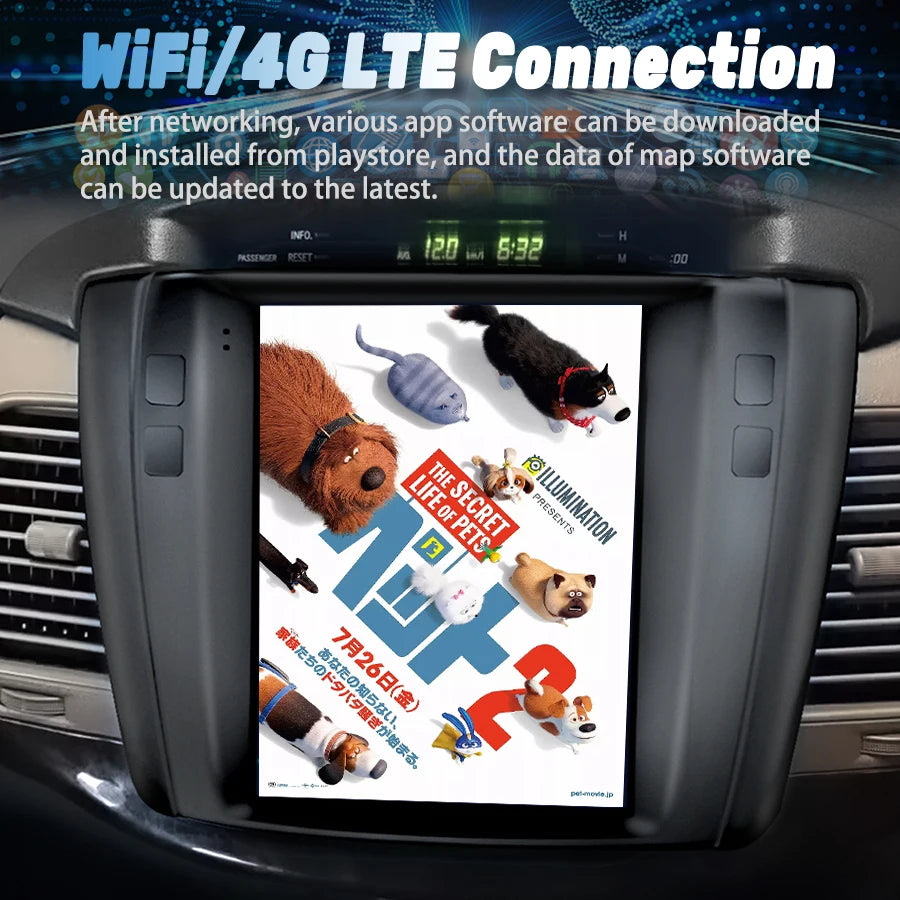 Android Vertical Screen For Toyota Innova 2007-2014 Car Multimedia Video Radio Player In D