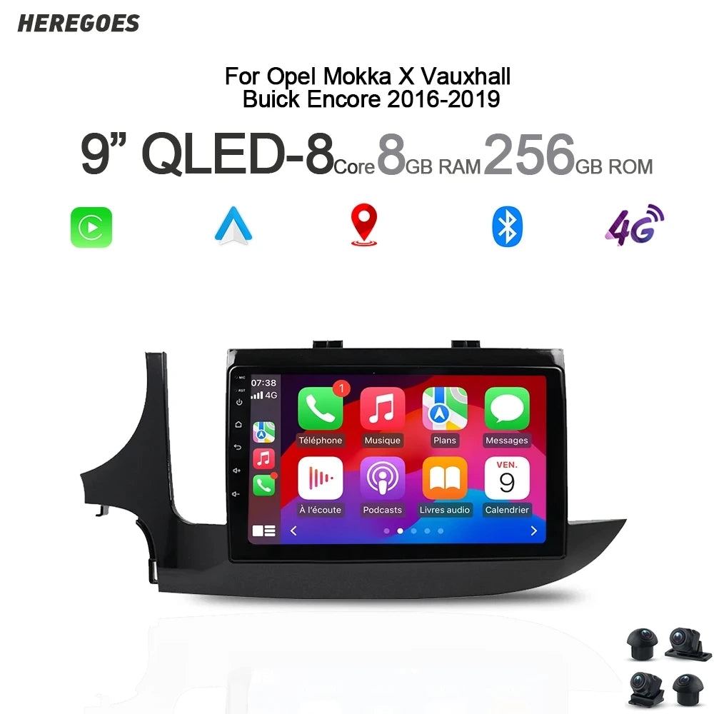 12.3" Car Radio GPS for Opel Mokka X Vauxhall Buick Encore - Android 14 Carplay Auto WiFi Bluetooth Navigation Multimedi