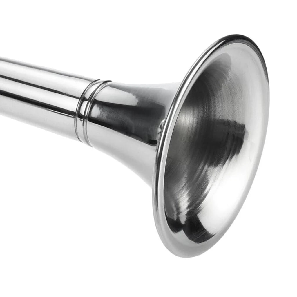 Metal Single Trumpet Electric Air Horn 12V 125DB Compact Loud Sound Kit for Car Truck Boat Train - Automotive LED Light