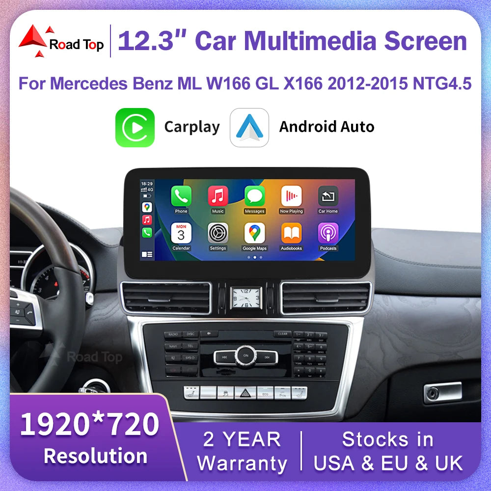 Linux System Car Radio Screen for Mercedes Benz ML W166 GL X166 GL550 2012-2015 GPS Naviga | AUTOKITSHOP