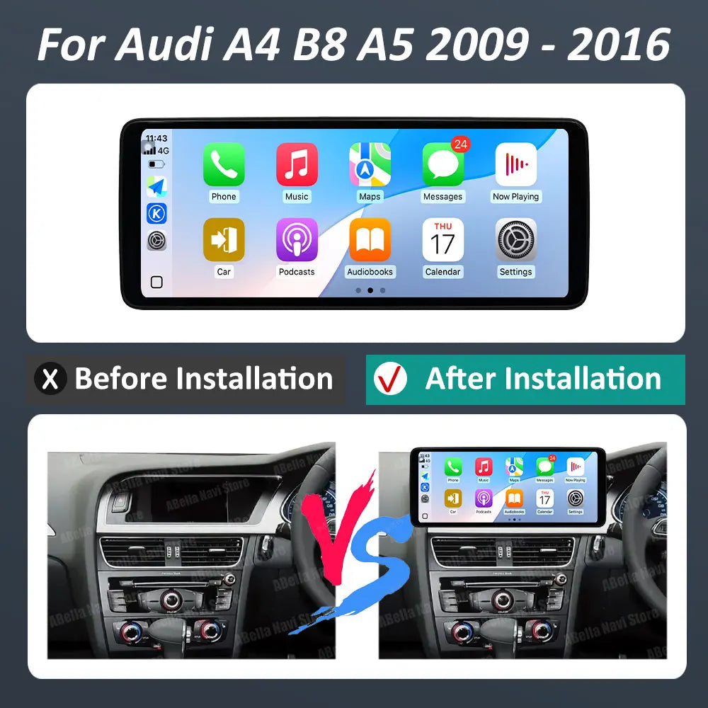 Right Hand Drvie for Audi A4 B8 A5 2009 - 2016 Car Video Multimedia player Android 16 GPS