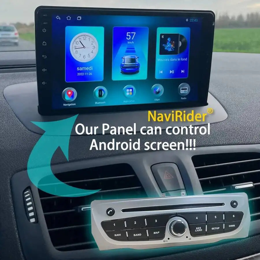 Control Panel To Control Android Screen For RENAULT Fluence 2013-2016 For RENAULT Megane 3 | AUTOKITSHOP
