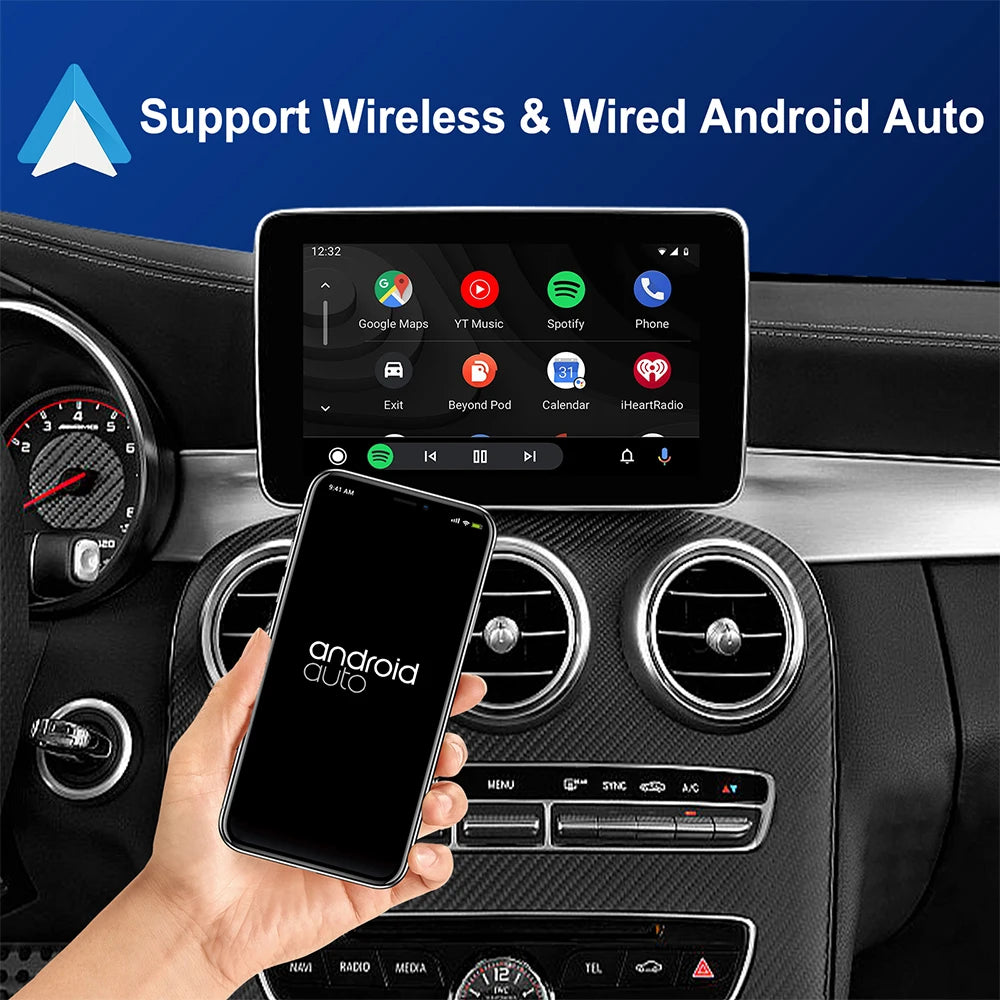 Wireless Carplay Android Auto Module For Mercedes Benz A B C E CLA GLA GLK ML SLD NTG4.5 N