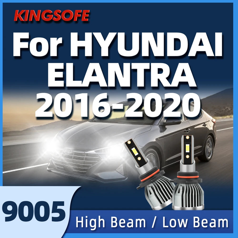 KINGSOFE 2PCS 30000LM Led Headlight 9005 Auto Lamp 180W Car Light For HYUNDAI ELANTRA 2016