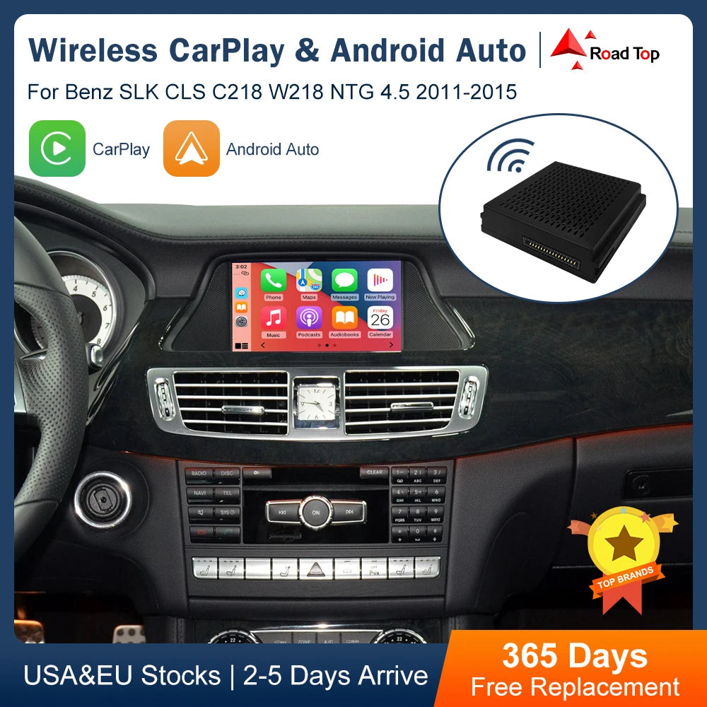 Plug & Play Wireless Carplay Decoder for Mercedes Benz SLK CLS C218 W218 NTG 4.5 2011-2015 | AUTOKITSHOP