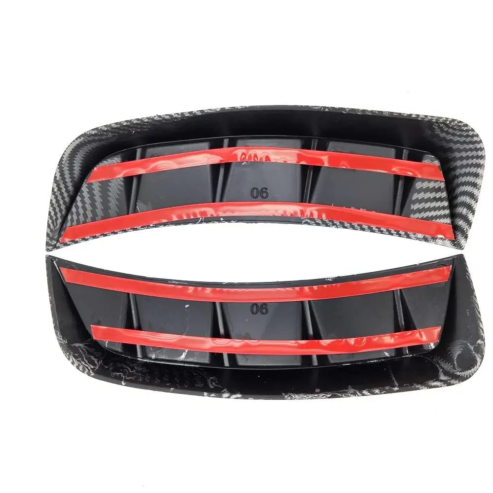 1Pair Car Side Fender Stickers Carbon Fiber Look Arch Wheel Eyebrow Protector