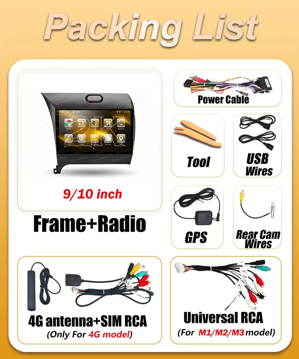 Car Radio Android 16 Carplay Auto For Kia K3 Cerato 3 Forte2013 2014 2015 2016 2017 Video  | AUTOKITSHOP