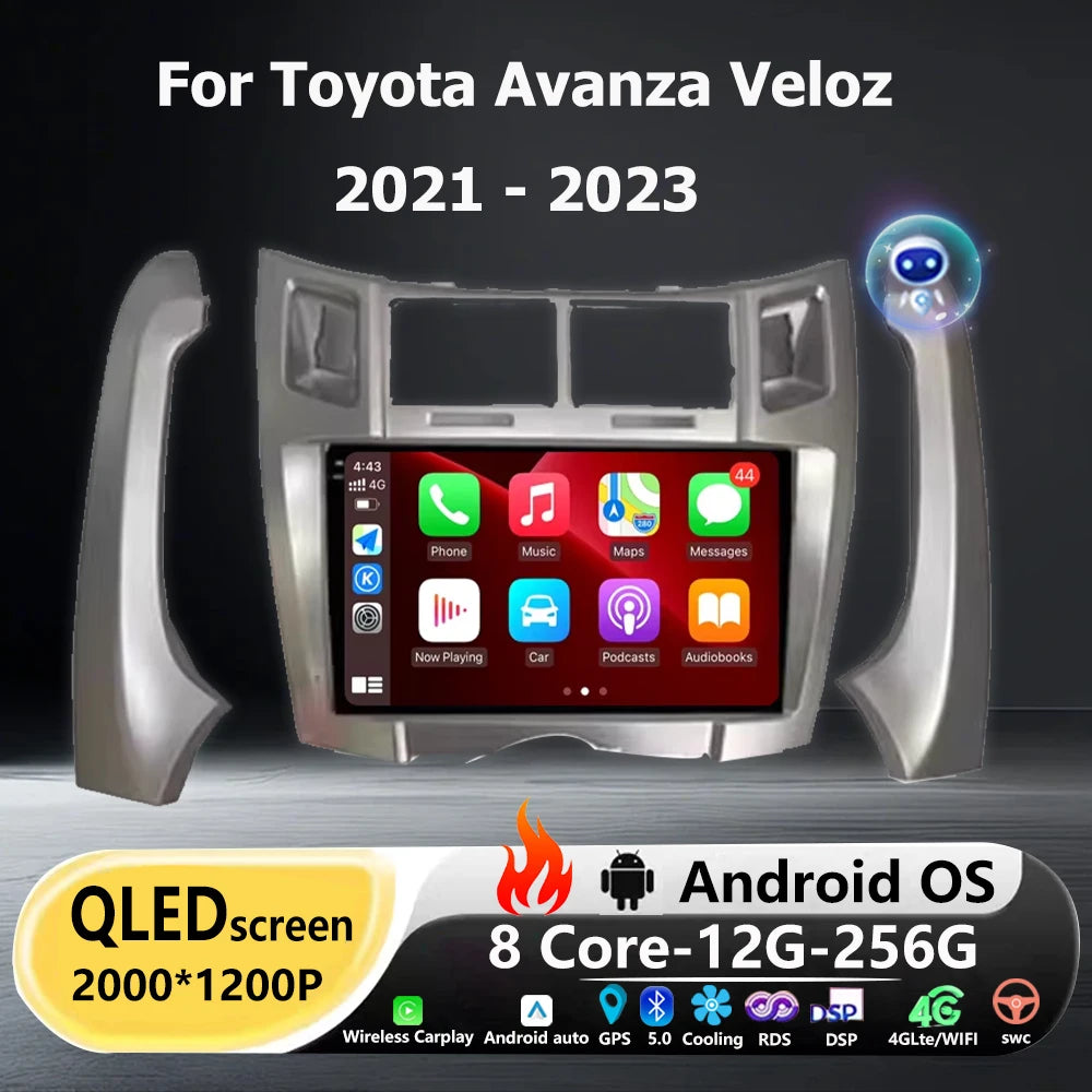 9 inch For Toyota Yaris Vizi 2005 - 2012 Android 16 Car Radio Multimedia Video Player GPS