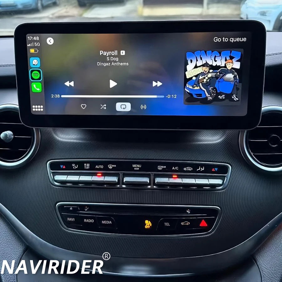 Wireless BT GPS Navi Qled Screen For Mercedes Benz V Class 2019 V260 V250 W447 2015~ 2018