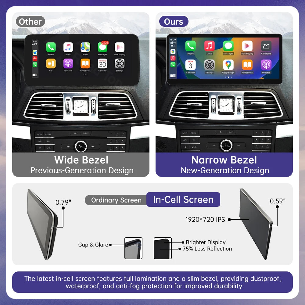 Wireless CarPlay Linux Car Multimedia Touch Screen for Mercedes Benz E Coupe W207 Android  | AUTOKITSHOP