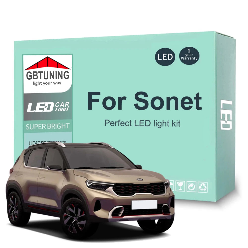 8-Piece LED Interior Light Kit for KIA Sonet - Canbus Error-Free Bulbs | AUTOKITSHOP