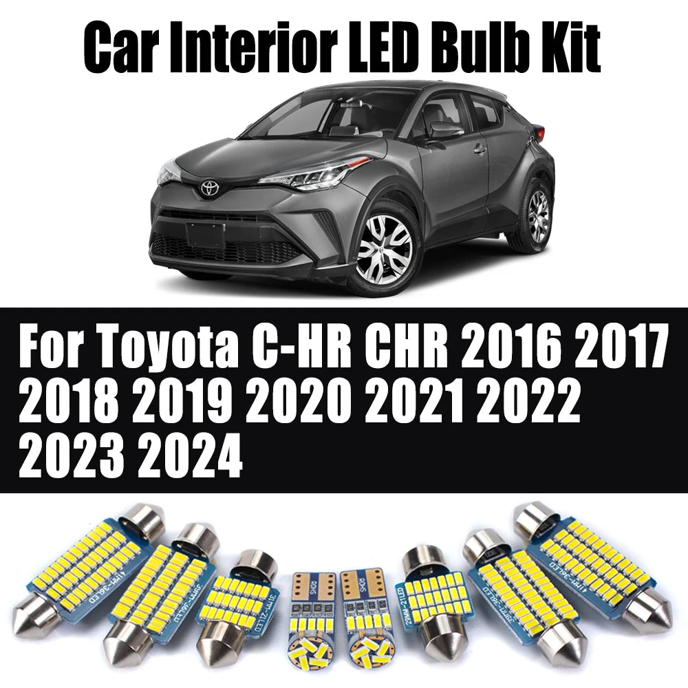 10-Piece LED Interior Light Kit for Toyota C-HR CHR - Canbus Error-Free Bulbs | AUTOKITSHOP
