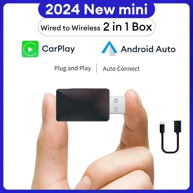 Wireless Carplay Adapter Android Auto Wireless Smart Dongle 2in1 For For Toyota RAV4 Camry | AUTOKITSHOP